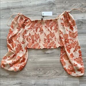3/$25 ITEM - NWT DYNAMITE Floral Off-Shoulder Crop Top